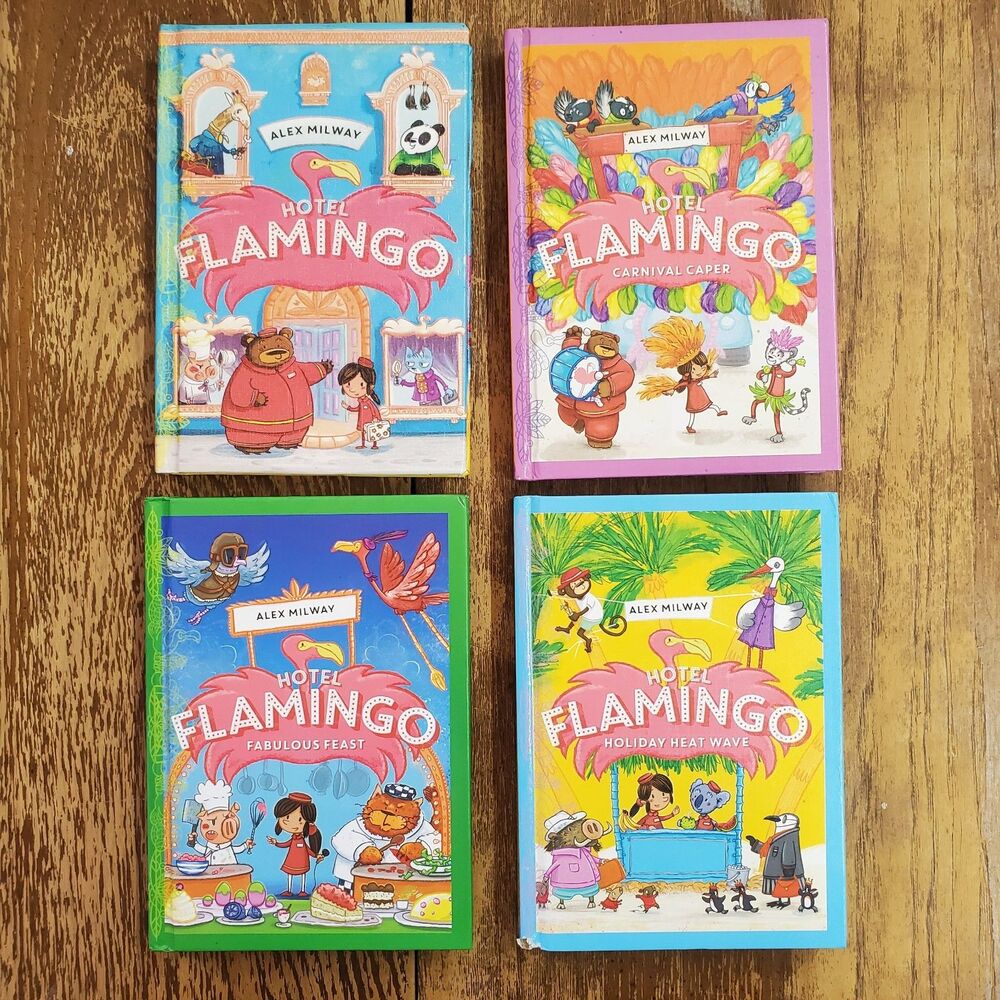Hotel Flamingo Series 4 Books Collection Set Alex Milway Kane Miller Paperbacks